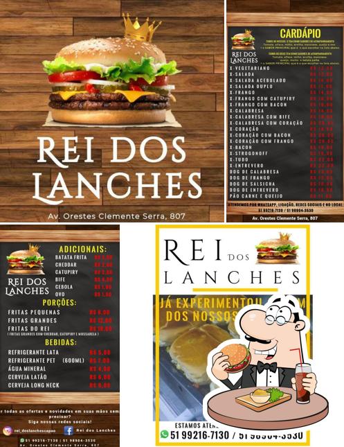 Os hambúrgueres do Rei dos Lanches irão satisfazer uma variedade de gostos