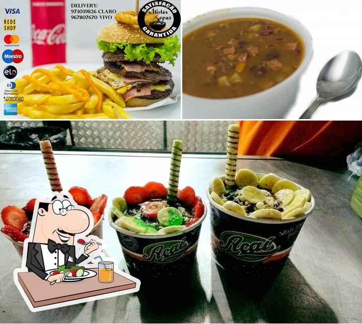 Comida em mister sopas e caldos