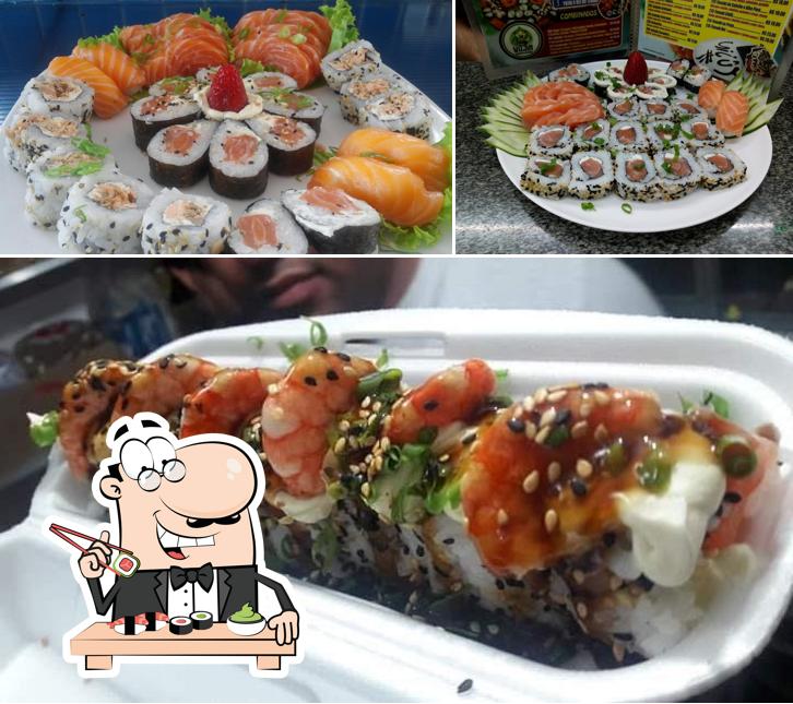 Prove diversas opções de sushi