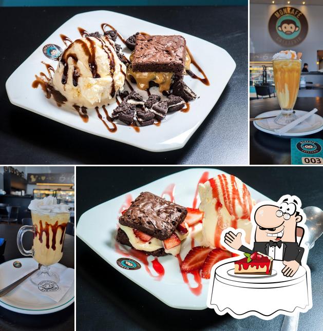 Monkafé Cafeteria provê uma variedade de pratos doces