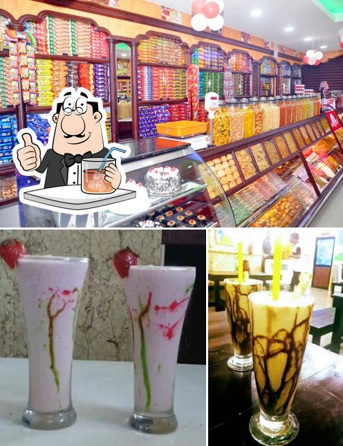 This is the picture displaying drink and food at Famous Bakery