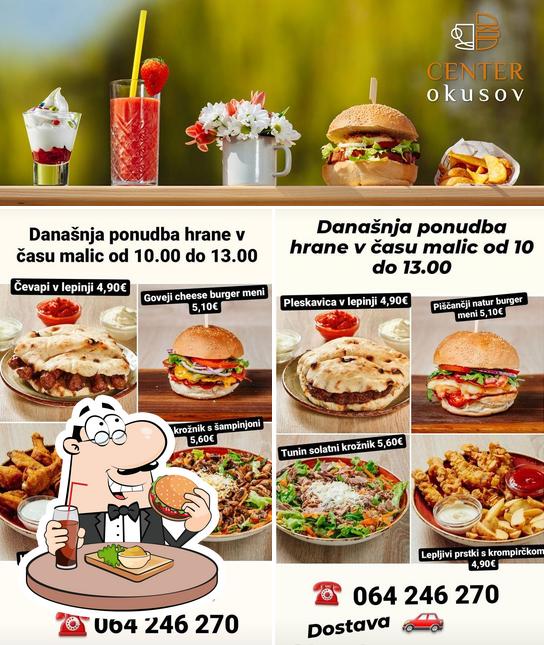 Ordina un hamburger a Center okusov