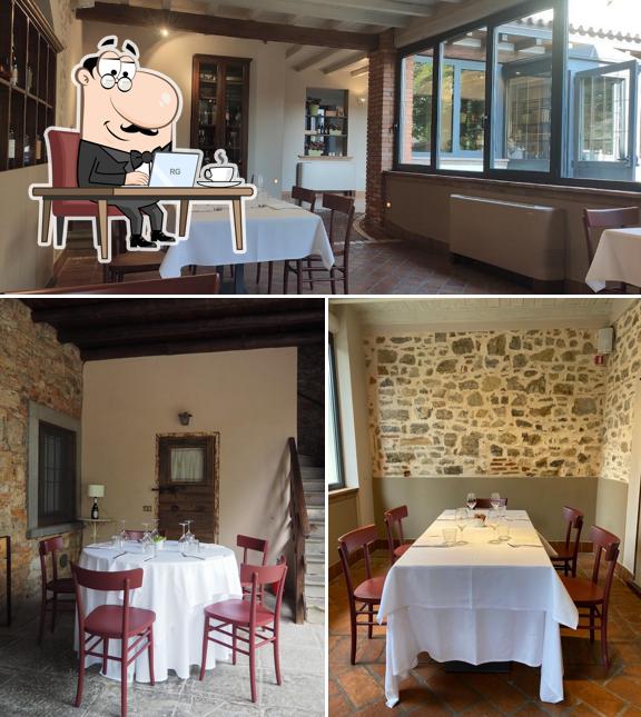 Guarda la immagine che mostra la interni e tavolo da pranzo di Èla Osteria In Villa
