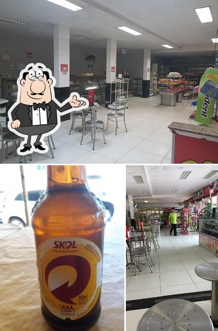 Confira a foto apresentando interior e cerveja a Doce Pão Doce Padaria