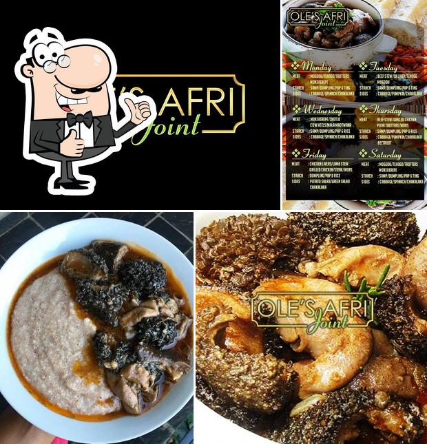 See this picture of Ole's Afri Joint