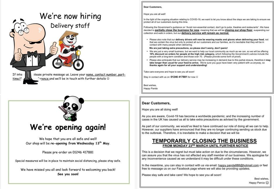 Happy Panda, 31 Pentland Rd in Dronfield Restaurant reviews