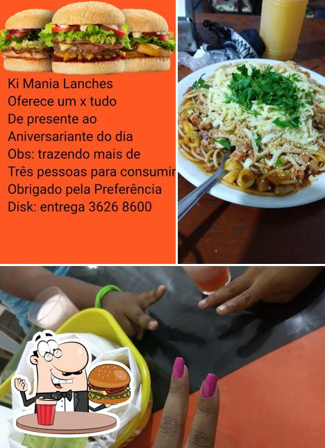 Consiga um hambúrguer no Ki Mania Lanches