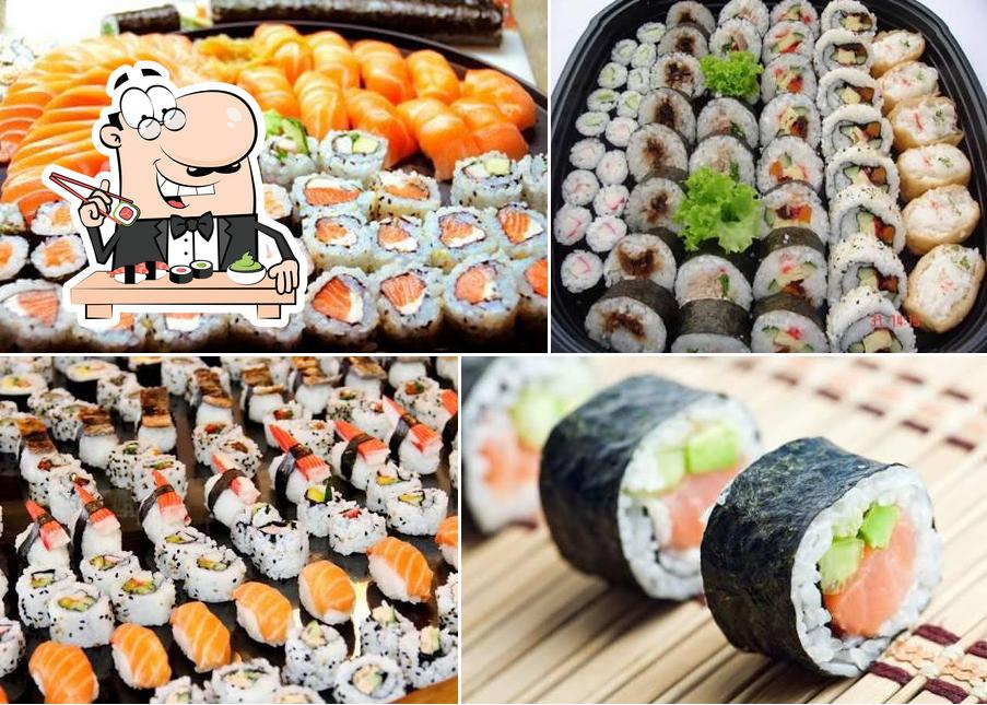 Rolos de sushi são oferecidos por Delivery Sushimaki