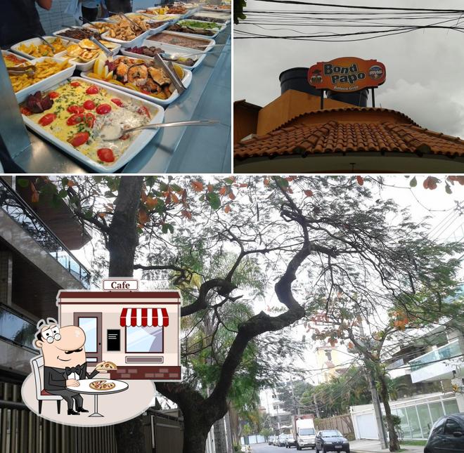 Esta é a imagem ilustrando exterior e comida a Garden Brasa