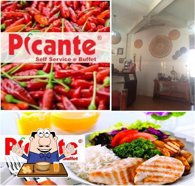 Еда и внутреннее оформление в Picante Self-service e Buffet