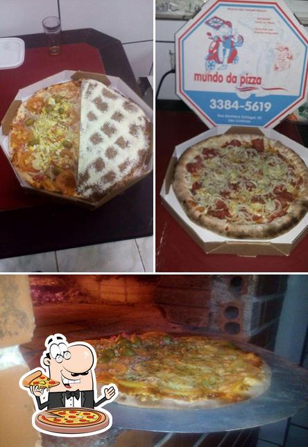 Consiga pizza no Pizzaria Mundo da Pizza