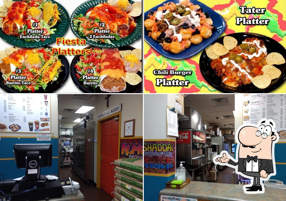 The image of Su Taco Casa’s interior and food