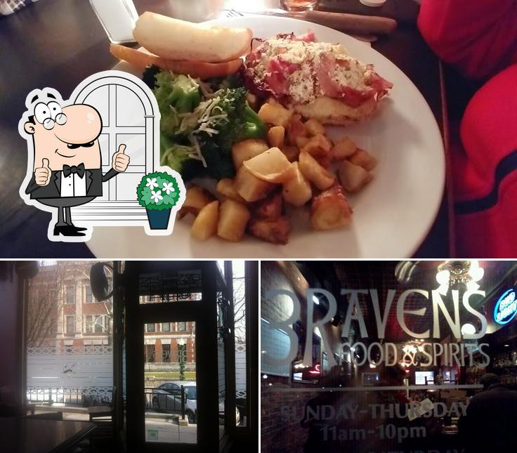 This is the photo displaying exterior and food at 3Ravens Food&Spirits