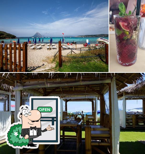 La immagine di esterno e bevanda da Chiosco Ristorante Mare Azzurro