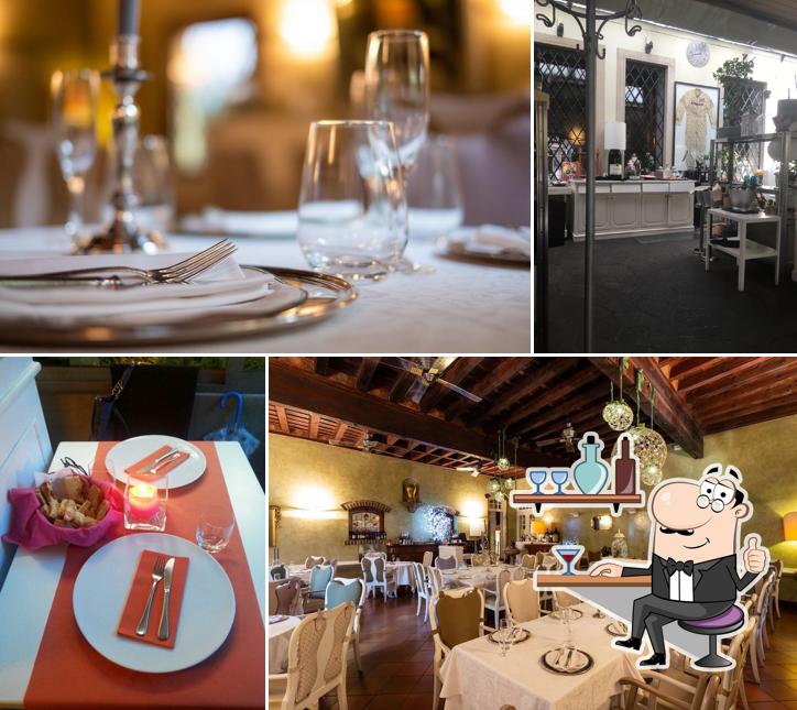 Gli interni di Antico Brolo l'Osteria