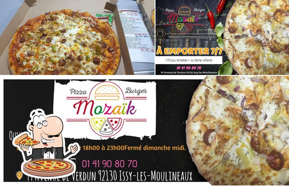 Essayez des pizzas à Mozaïk Pizza Burger