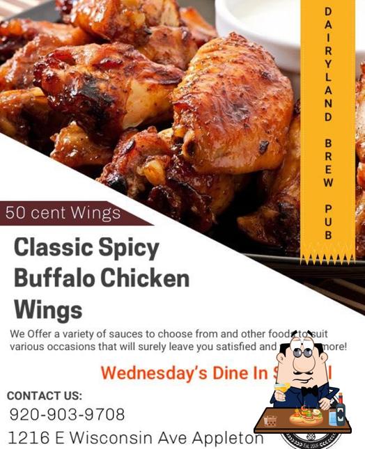 Dairyland Brew Pub, 1216 E Wisconsin Ave in Appleton Restaurant menu