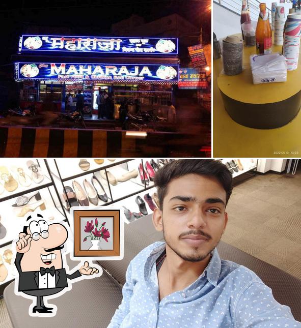 Among various things one can find interior and beer at Maharaja Food