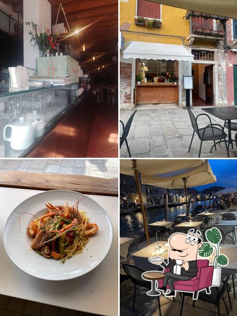 Gli interni di Osteria Pan e Ogio