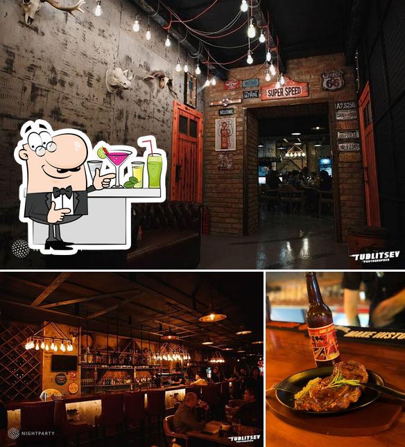 Mira las fotografías donde puedes ver barra de bar y comedor en Resto-Bar Khardi