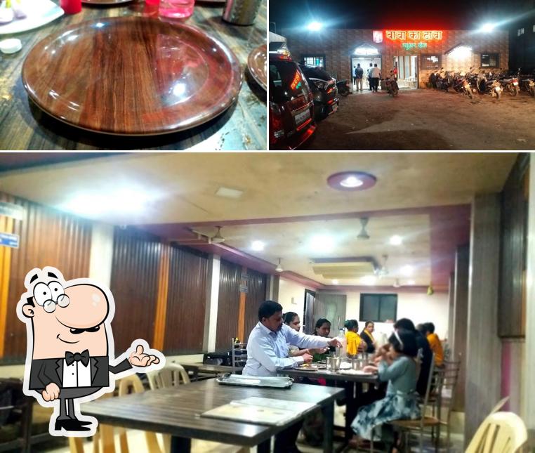 The picture of interior and exterior at Baba Ka Dhaba