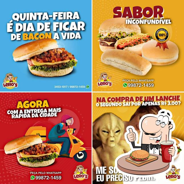 Consiga um hambúrguer no Lero's lanches