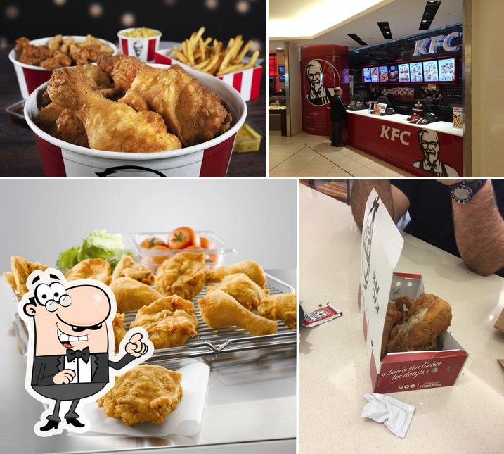 Voici la photo indiquant la intérieur et nourriture sur KFC