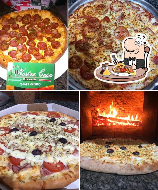 Escolha pizza no Nostra Casa Pizzaria