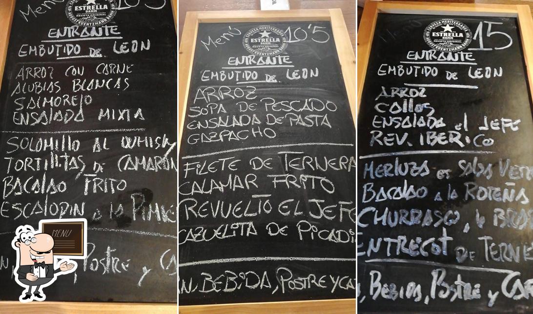 Restaurante Sidrería El nuevo Jefe, Valencia de Don Juan Carta del