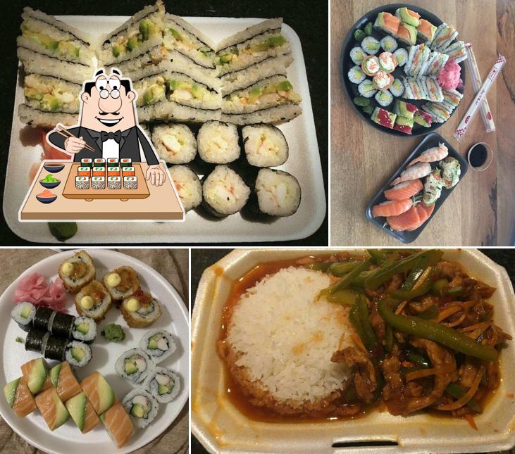 Les sushi sont offerts par Happiness Chinese Takeaway