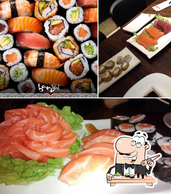 Prove diferentes opções de sushi