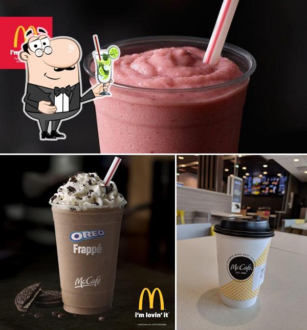 Enjoy a beverage at McDonald's