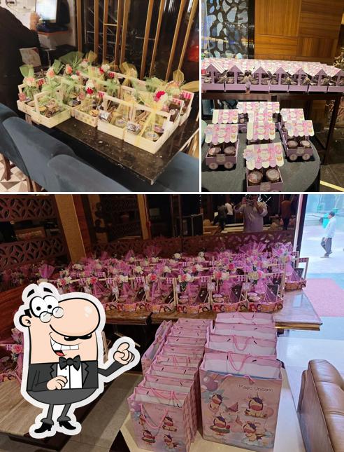 This is the image showing interior and food at Choconova Bakery