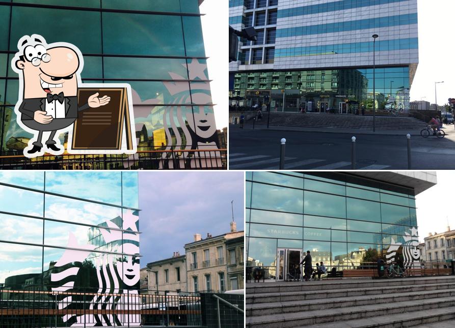 Vous pouvez prendre un bol d'air frais dans l'espace ouvert de Starbucks La Poste Mériadeck