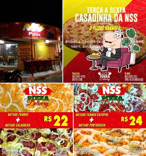 O interior do Nss Pizza