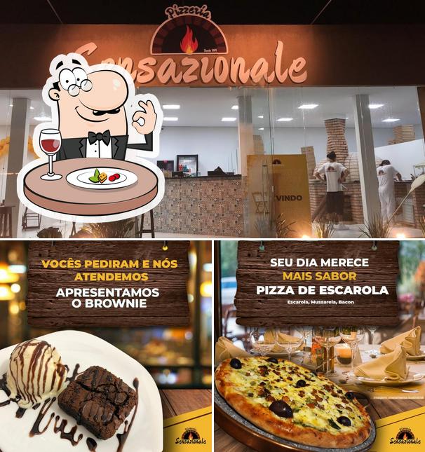 Dê uma olhada a foto ilustrando comida e interior no Pizzeria Sensazionale