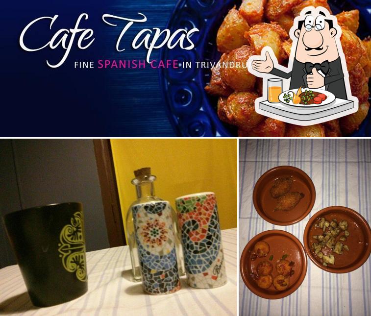 This is the picture displaying food and interior at Cafe Tapas