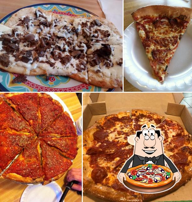 Try out pizza at Mancino's Pizza & Grinders