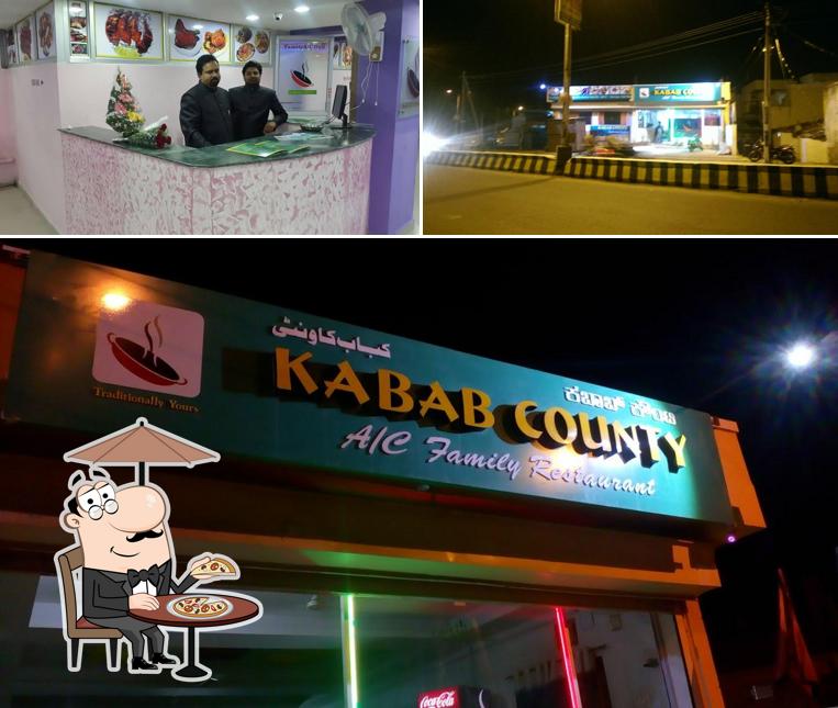 The picture of exterior and interior at Kabab County