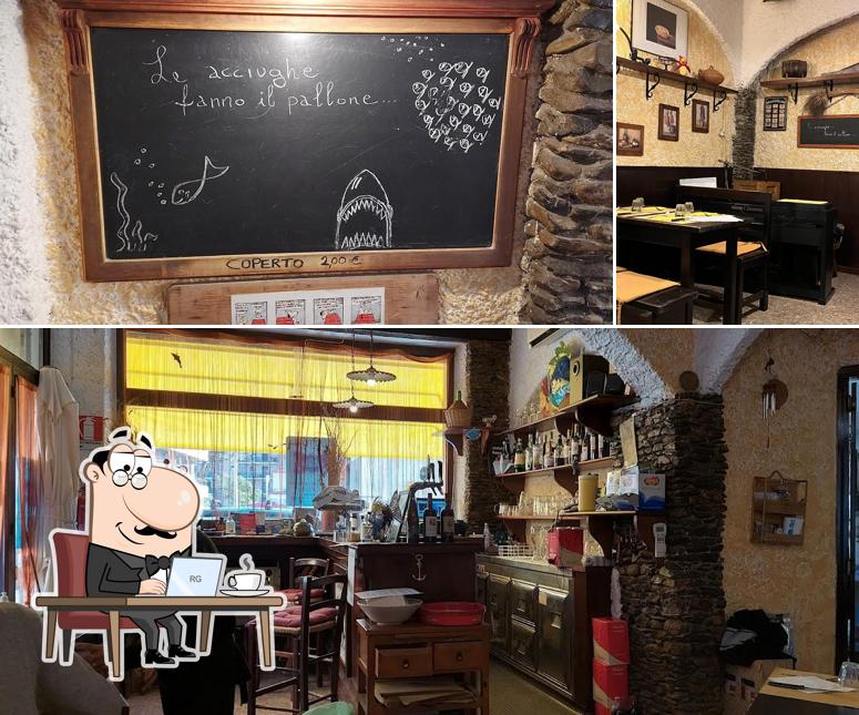 Gli interni di Trattoria Le Acciughe Fanno Il Pallone