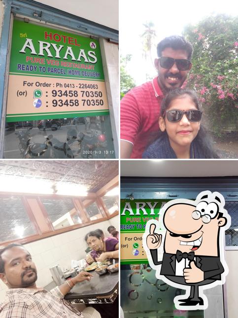 Look at this image of Sri Aryaas Pure Veg Restaurant