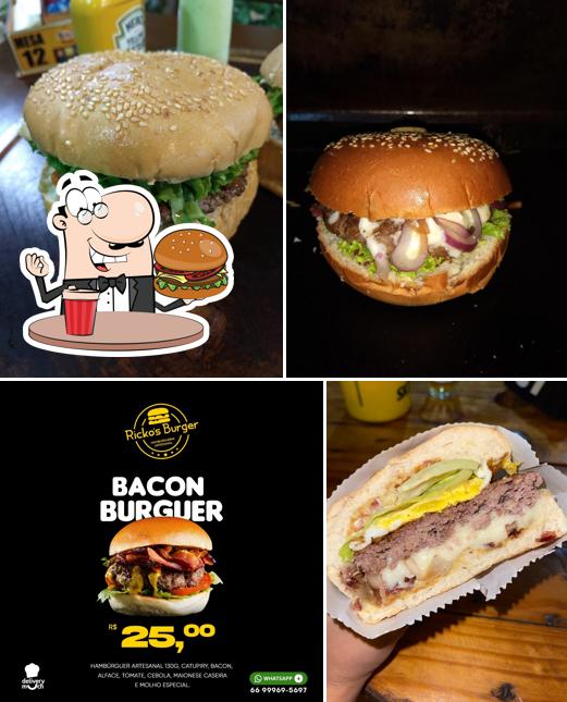 Hambúrguer em RICKOS BURGERS & HOT DOG