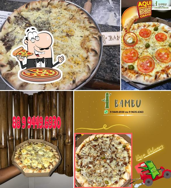 Consiga pizza no Bambu Pizzaria