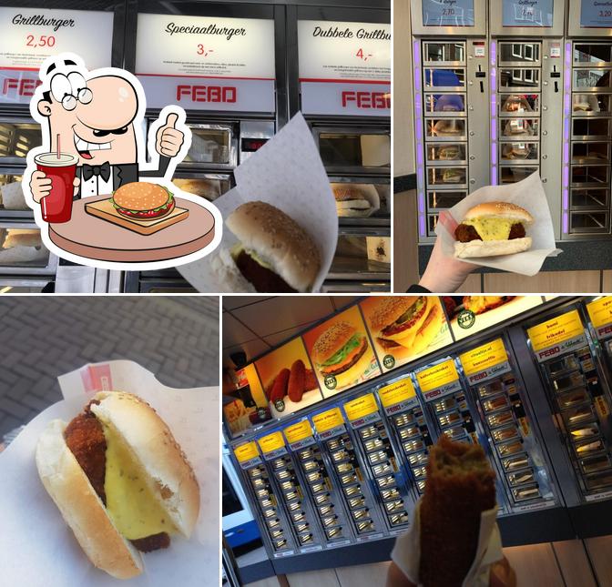 Faites-vous plaisir avec un hamburger à FEBO Amsterdam - Reguliersbreestraat