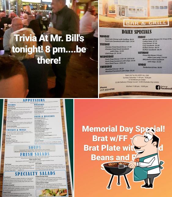 Mr Bill's Bar & Grill in Quincy Restaurant menu and reviews