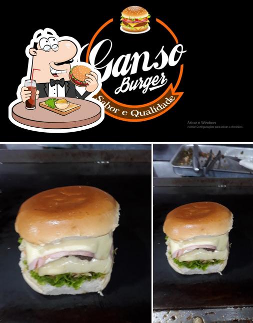 Peça um hambúrguer no Ganso burguer