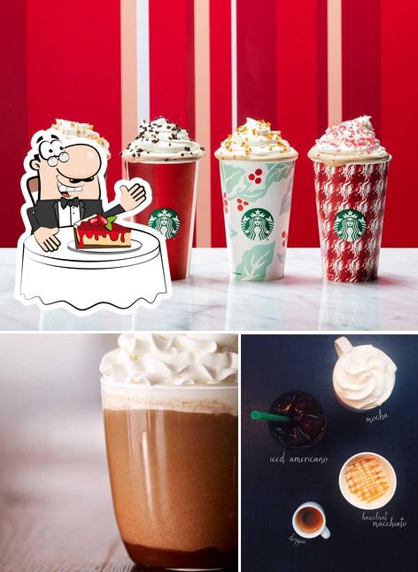 Starbucks provides a selection of sweet dishes