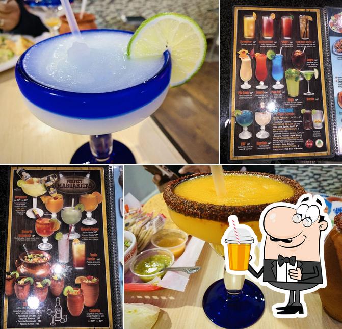 Enjoy a drink at Mariscos Playa Azul