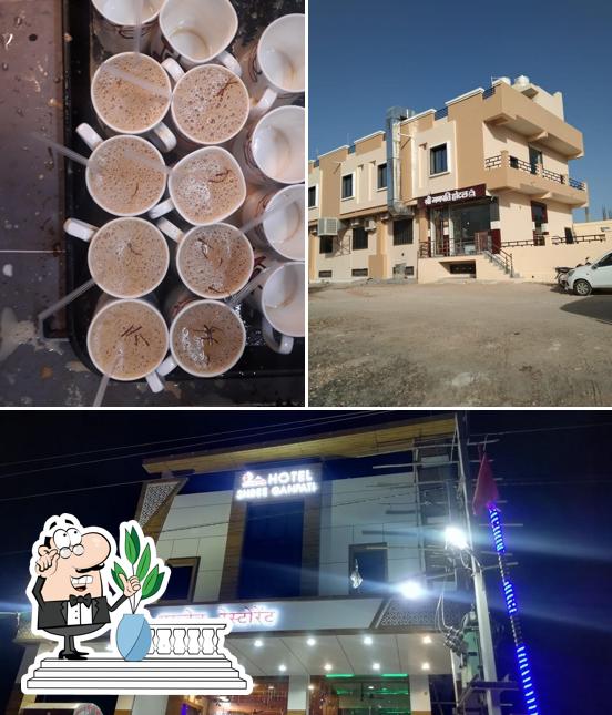 The image of Gurudev restaurant’s exterior and beverage