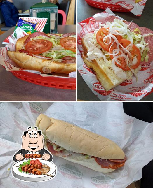 Food at Meconi's Italian Subs